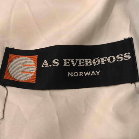 Vintage Scandinavian Wool Jacket A.S. Evebofoss Womens Size M/L Ivory Blue - Picture 9 of 13